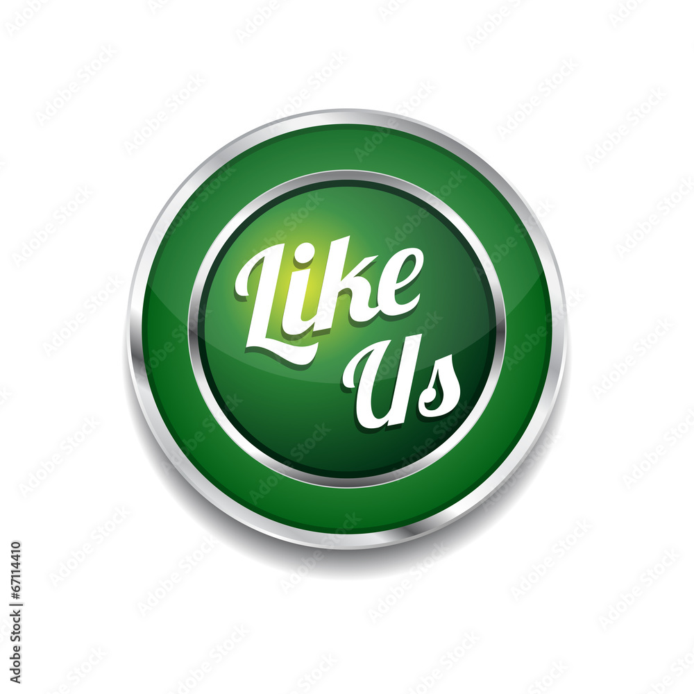 Glossy Like Us Vector Icon Button Glossy Like Us Vector Icon Button