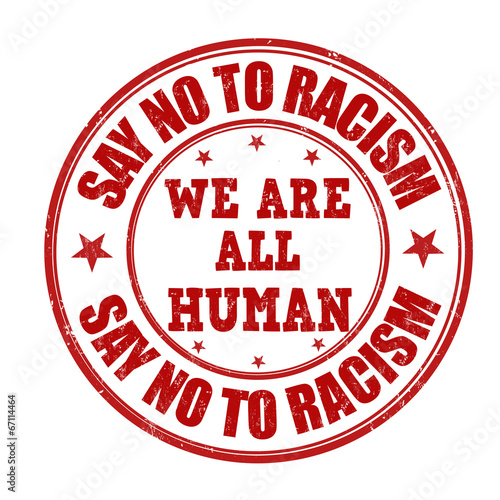 Say no to racism stamp