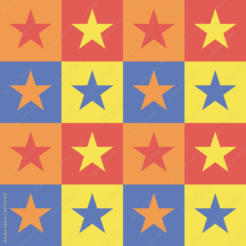 Pattern background with squares and stars. Pattern background with squares and stars.