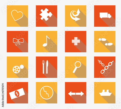 vector collection of flat icons