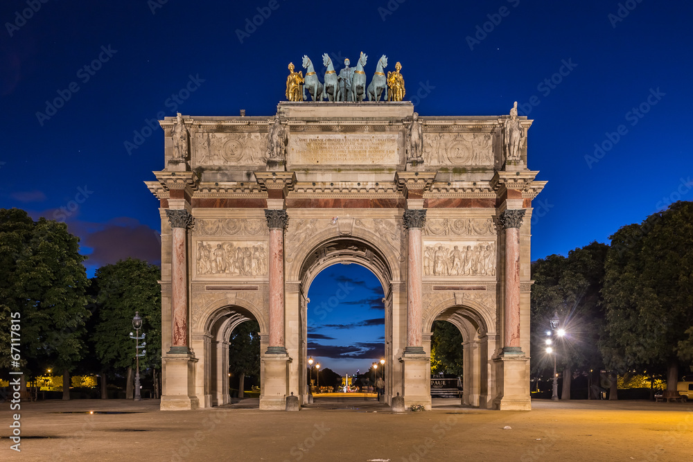 Arc de Triomphe du Carrousel at Tuileries Gardens, Paris