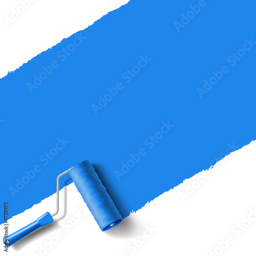 roller brush blue