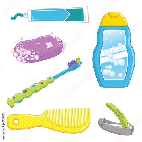 Bathroom Equipments Vector Illustration