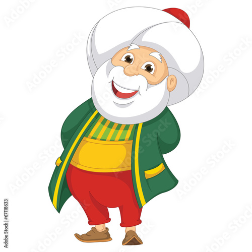 Isolated Old Man Vector Illustration