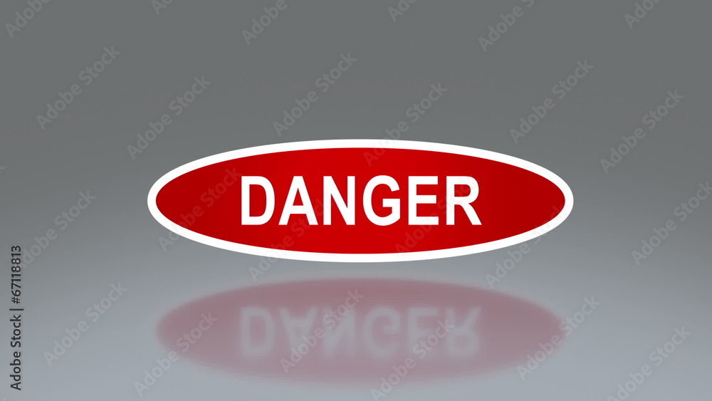 oval signage of danger oval signage of danger
