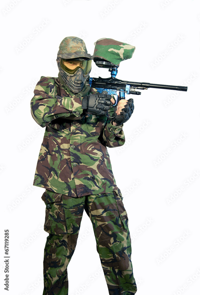 Paintballer with marker Paintballer with marker