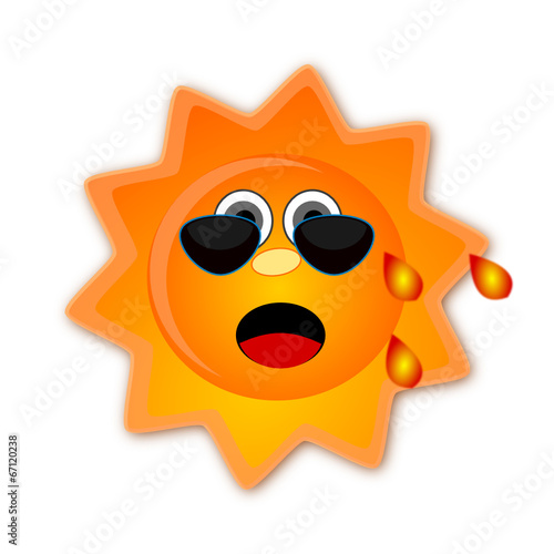 Sole con occhiali da sole