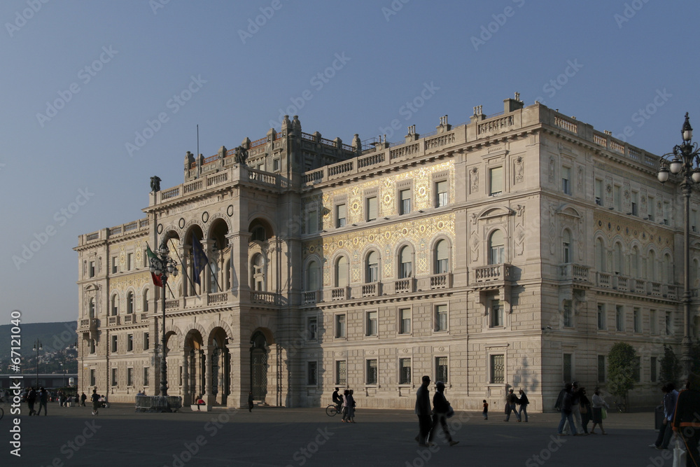 Governmental palace on the main square of Triest, Italy