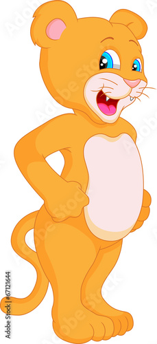 cute baby cougar cartoon
