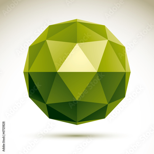 Vector abstract 3D object, design element template for technolog