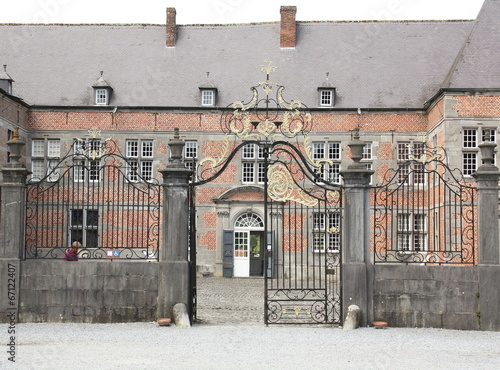 Entrance to the castle Freyr in the village Freyr