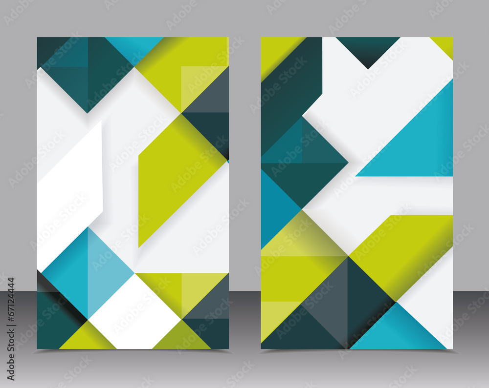 Vector brochure template design with cubes and arrows elements. Vector brochure template design with cubes and arrows elements.