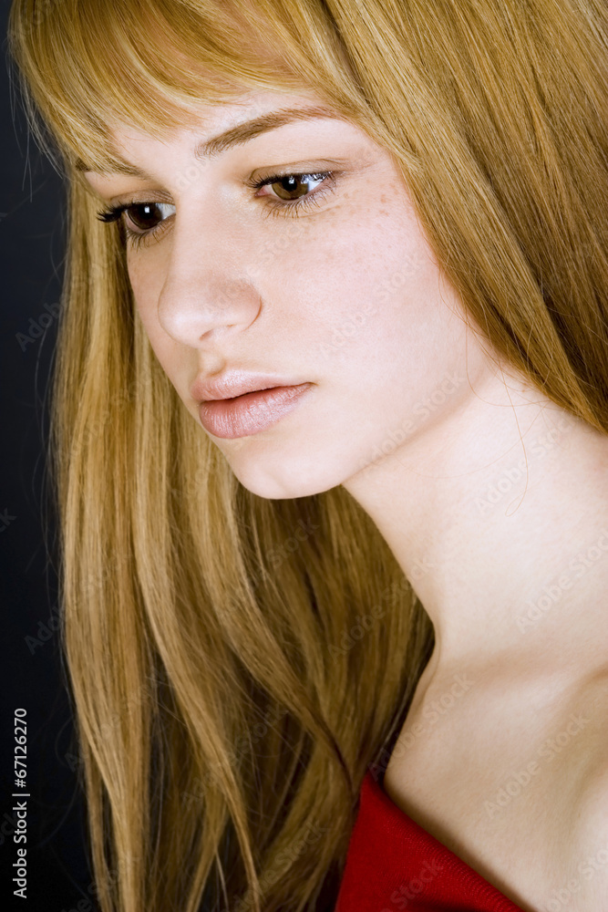 Portrait of a beautiful sad girl Portrait of a beautiful sad girl