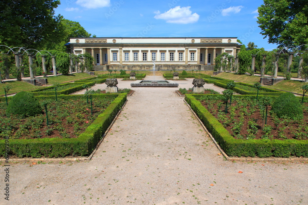 Stuttgart, Schloss Rosenstein, Rosengarten (Juli 2014)
