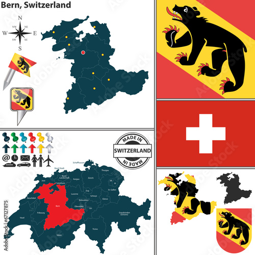 Map of Bern, Switzerland