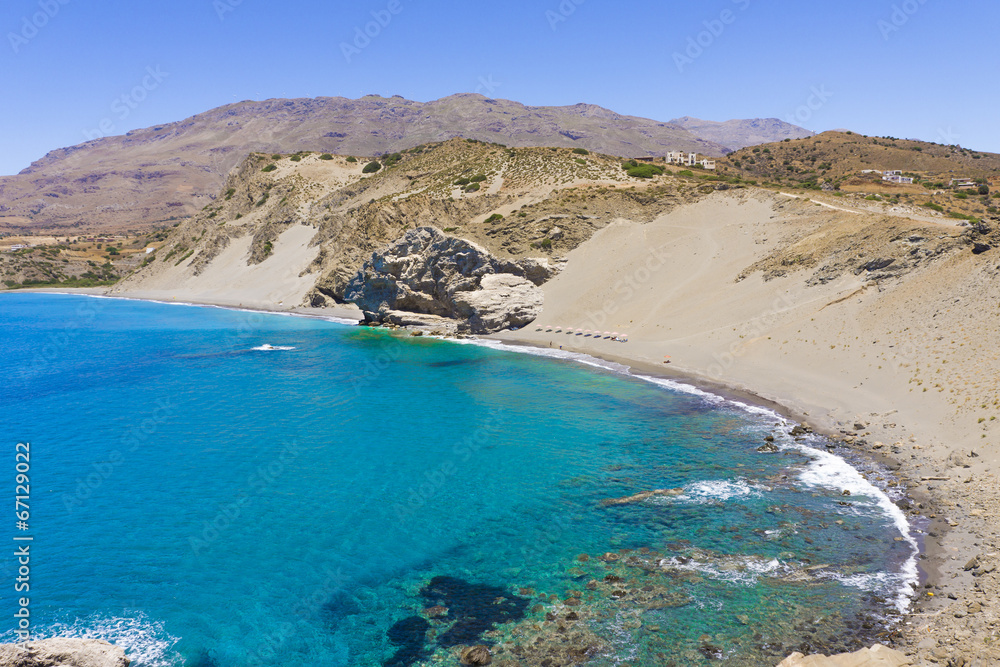 Agios Pavlos St. Paul Sandhills beach in Crete island, Greece