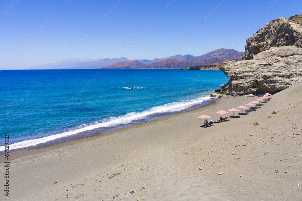 Agios Pavlos St. Paul Sandhills beach in Crete island, Greece