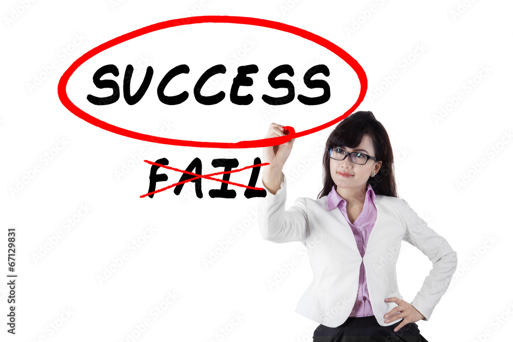Businesswoman decided to success Businesswoman decided to success