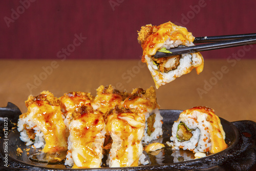Closeup of Sushi rolls 1