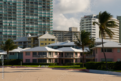 Strand, Wohnungen, Bebauung, Kontrast, Fort Lauderdale,