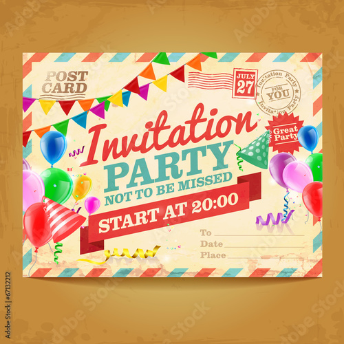party postcard