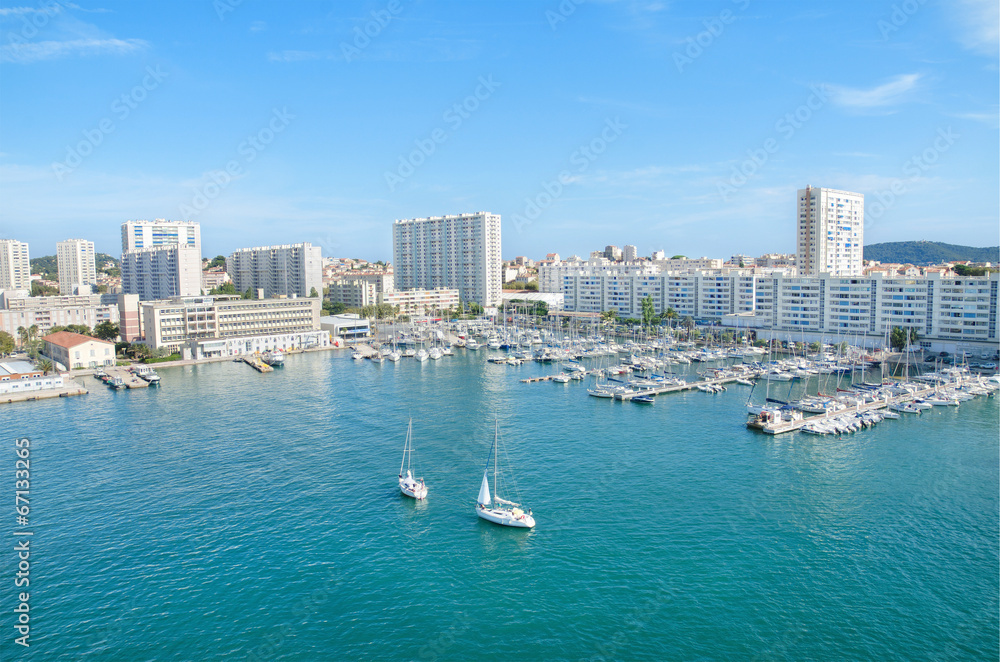 Toulon harbor, France.