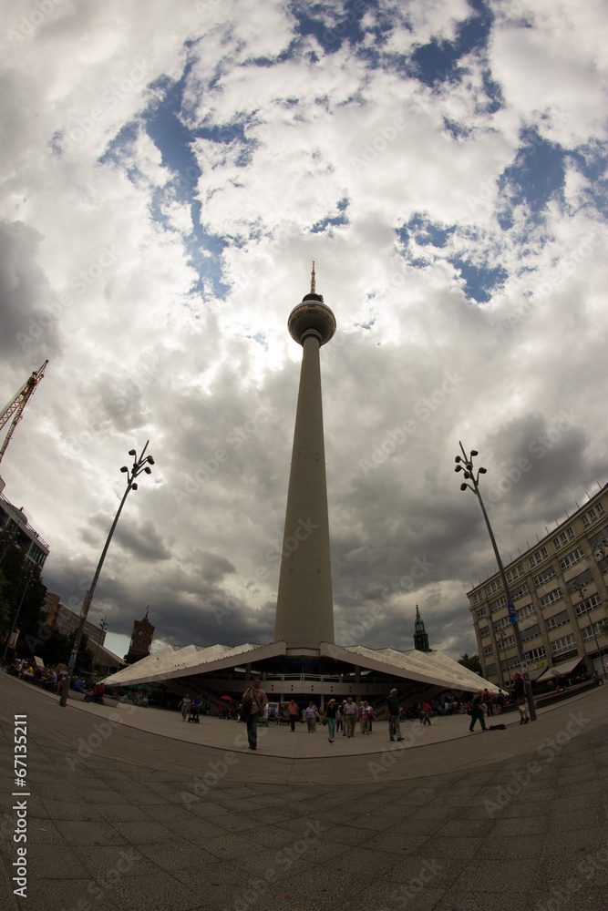 Fernsehturm di Berlino di Berlino, Germania