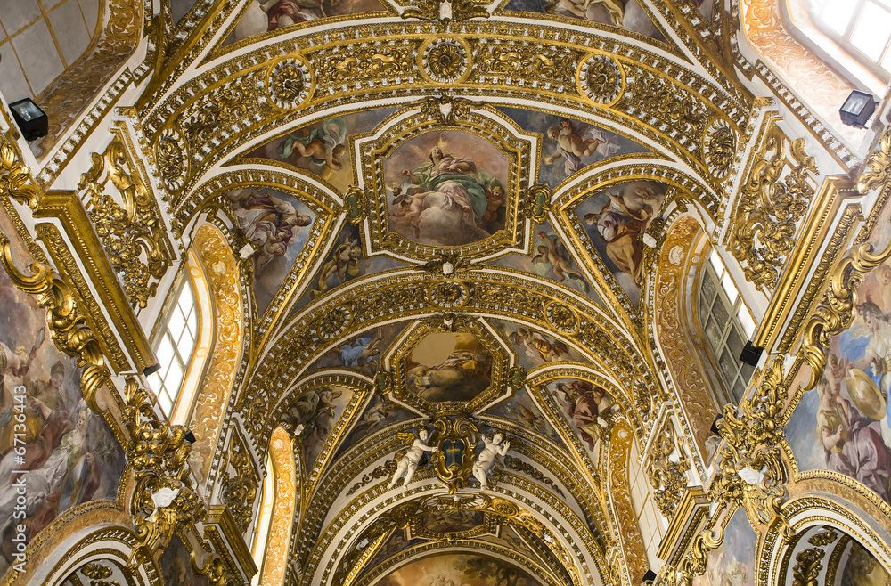 Interiors of San Paolo Maggiore church, Naples, campania, Italy