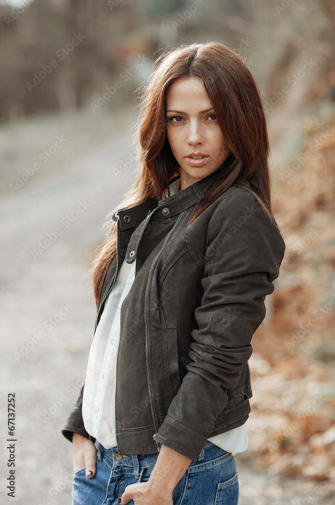 Attractive young woman outdoor portrait