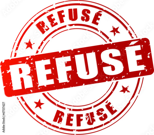 Vector refused stamp