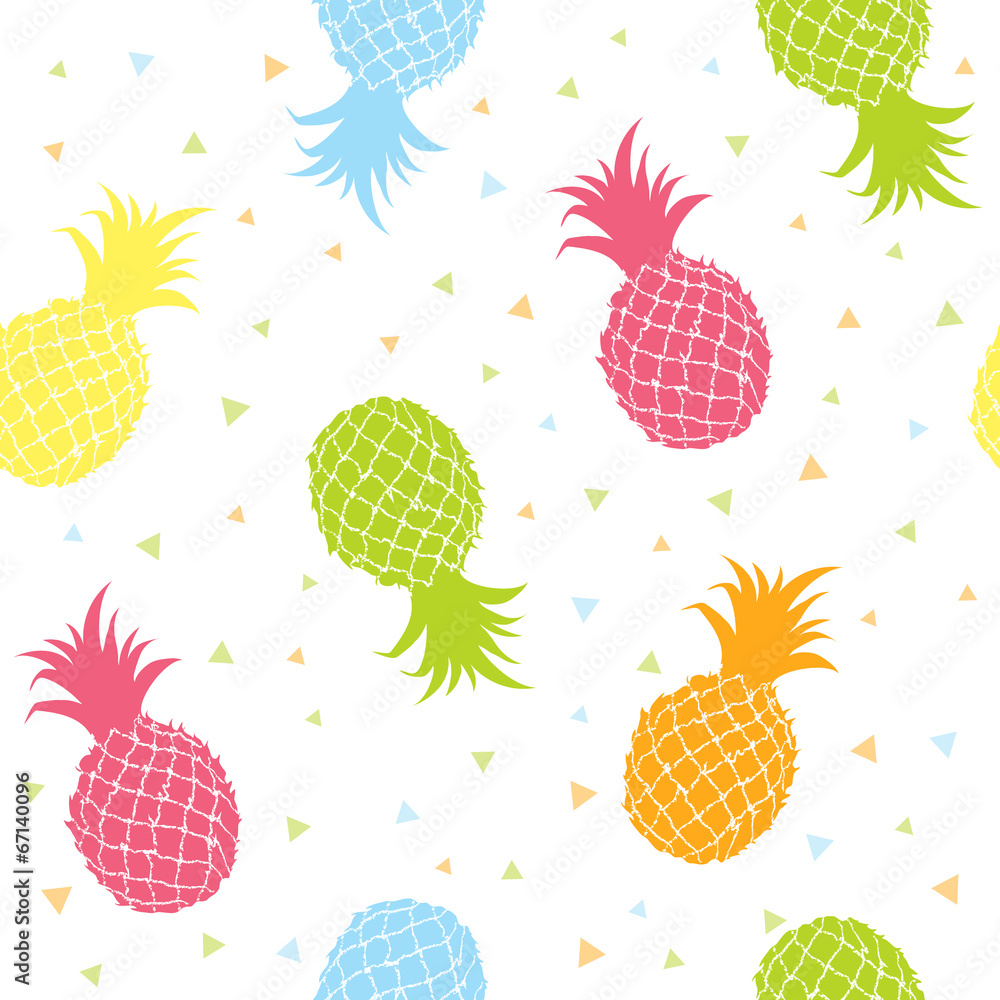 Pineapples colorful seamless texture pattern Pineapples colorful seamless texture pattern