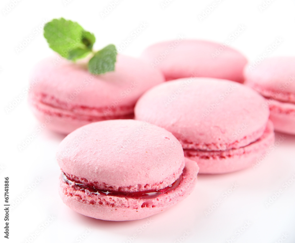 Gentle macaroons isolated on white Gentle macaroons isolated on white