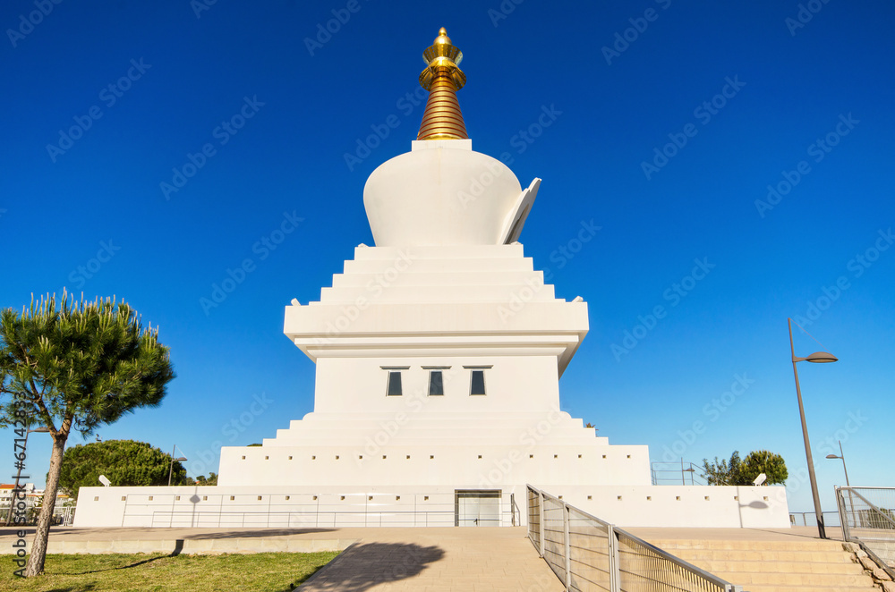 Pagoda Buda temple in Benalmadena, Andalusia, Spain.