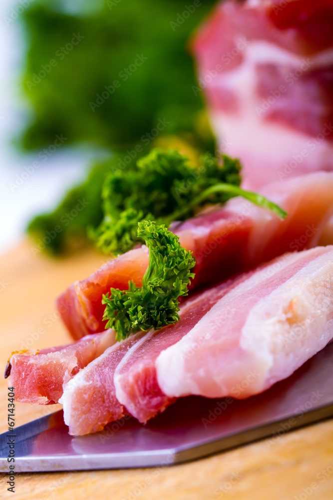 Smoked bacon and parsley herb Smoked bacon and parsley herb