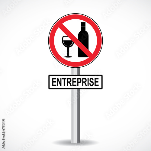 panneau : alcool entreprise