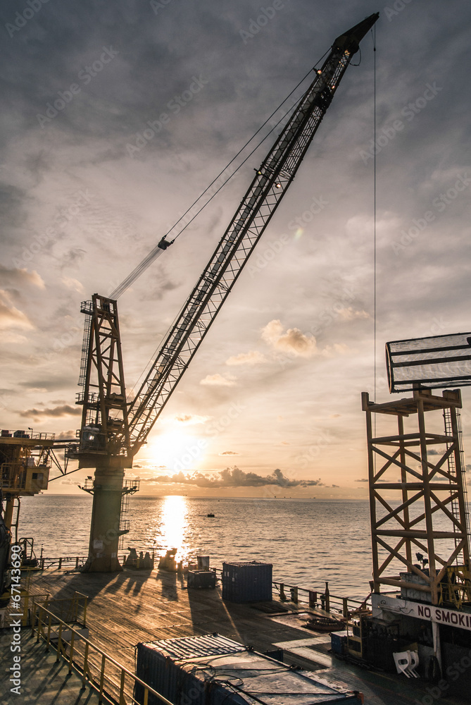 rig platform of oil and gas industry process HDR style rig platform of oil and gas industry process HDR style