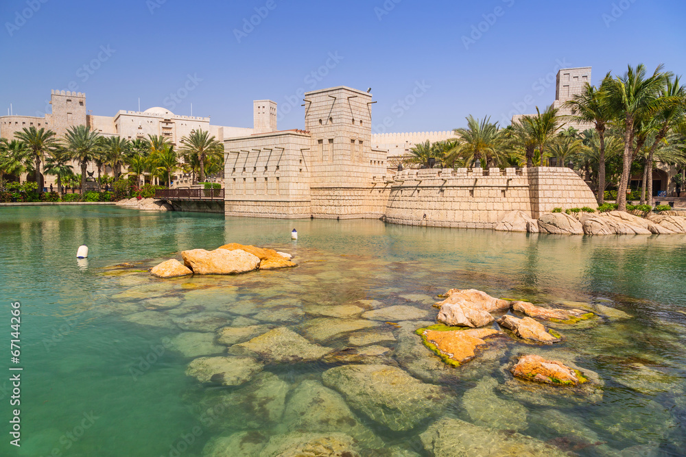 Obraz premium Amazing architecture of tropical resort in Dubai, UAE