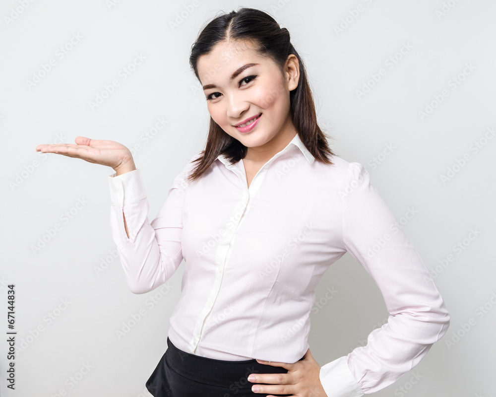Portrait of smiling business woman, isolated on white background Portrait of smiling business woman, isolated on white background