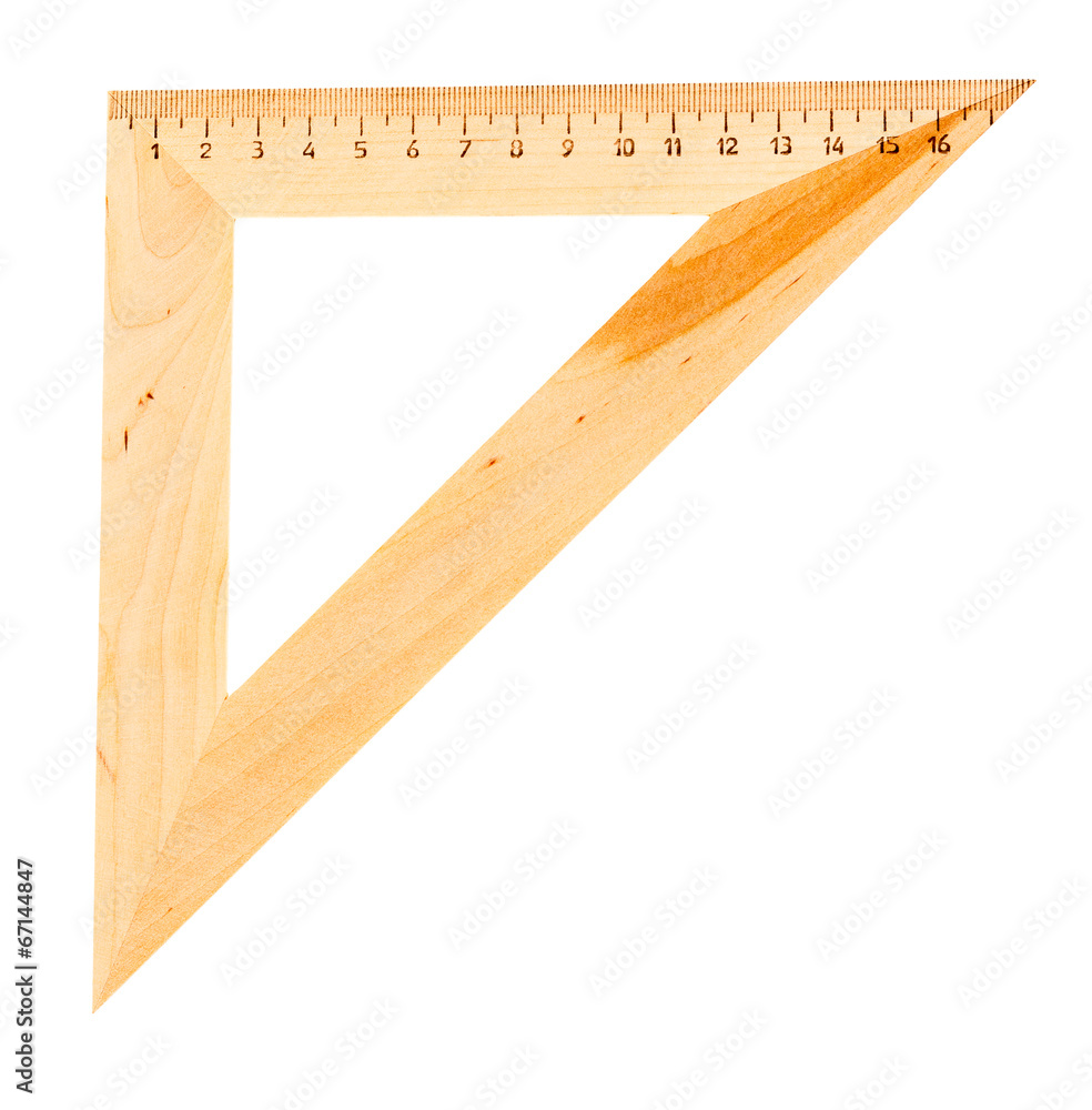 wooden triangle isolated on white background StockFoto Adobe Stock
