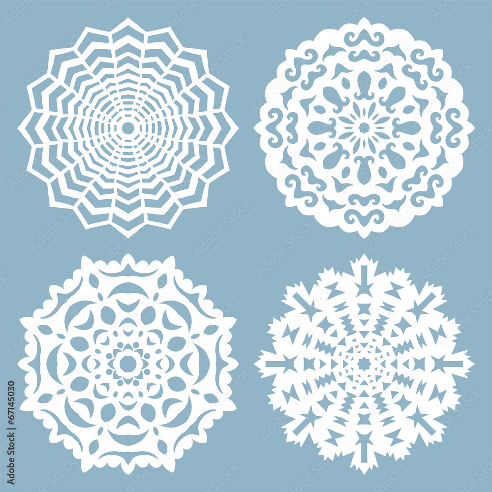 Set of snowflakes Set of snowflakes