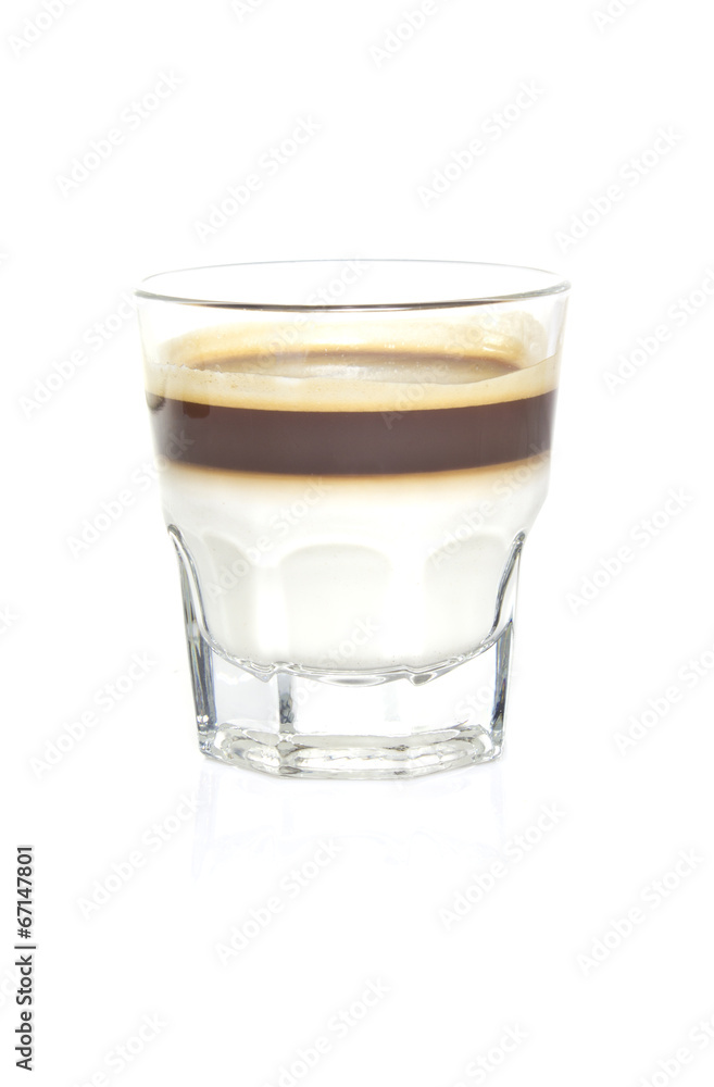 cup of coffee with milk isolated on white background cup of coffee with milk isolated on white background