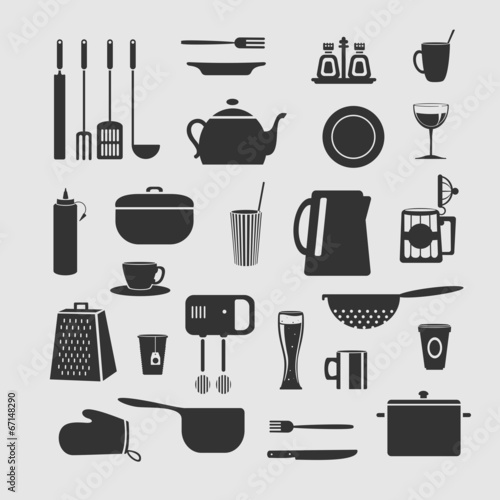 Cookware set of objects