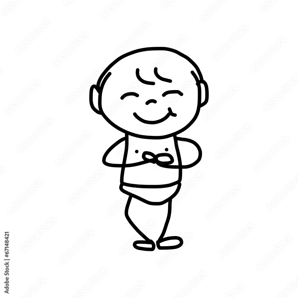 hand drawing cartoon character happy kids hand drawing cartoon character happy kids