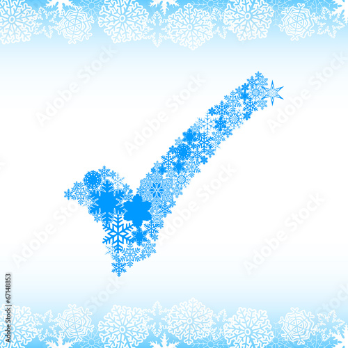 Snow alphabet. Symbols of the snow