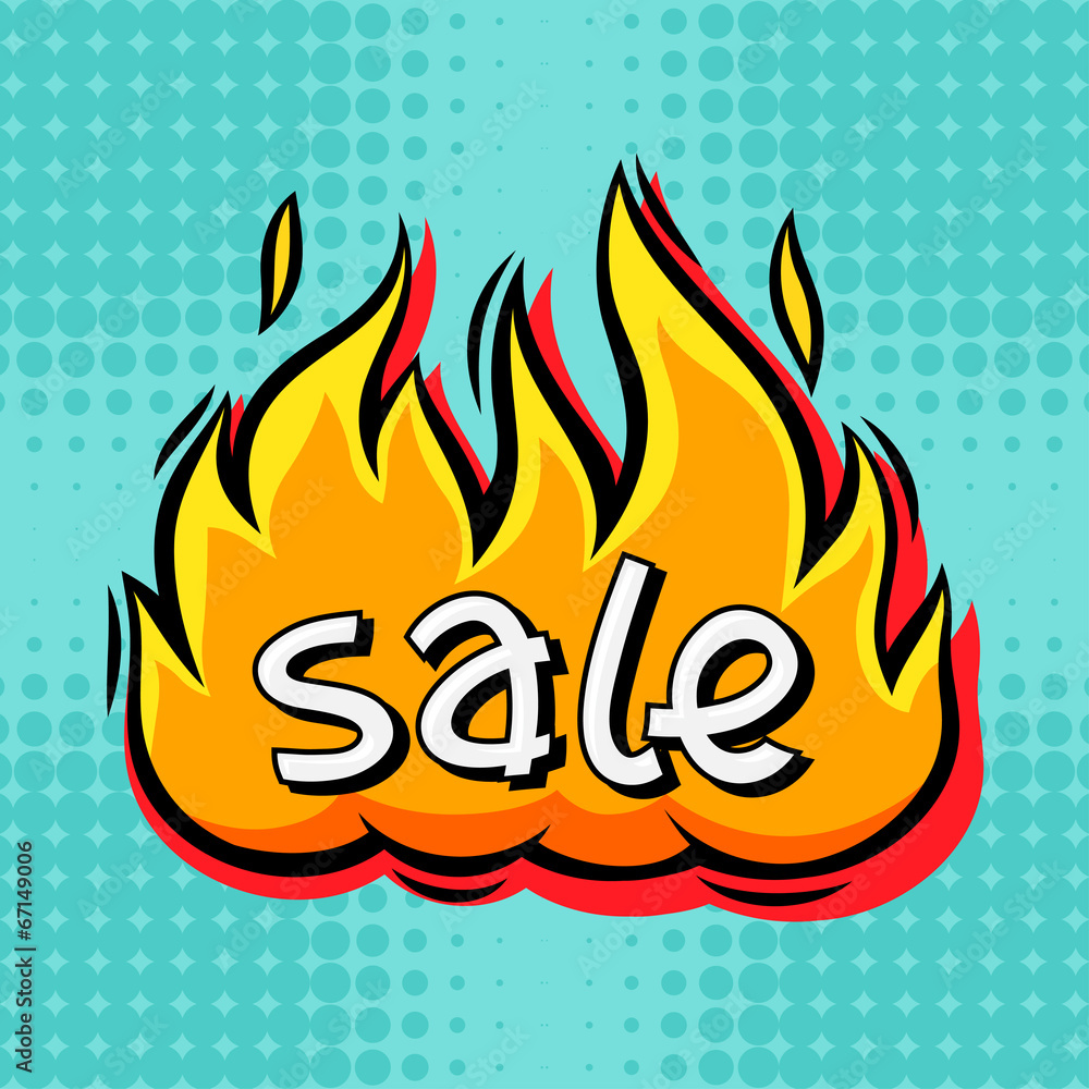 Sale comic speech bubble background in cartoon style. Sale comic speech bubble background in cartoon style.