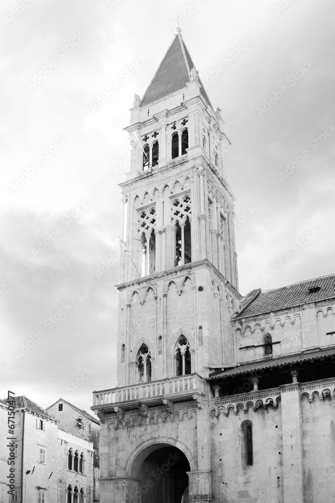 Famous Trogir cathedral of Saint Lawrence, Croatia