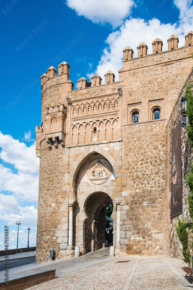 Sun Gate in the city of Toledo, Spain.