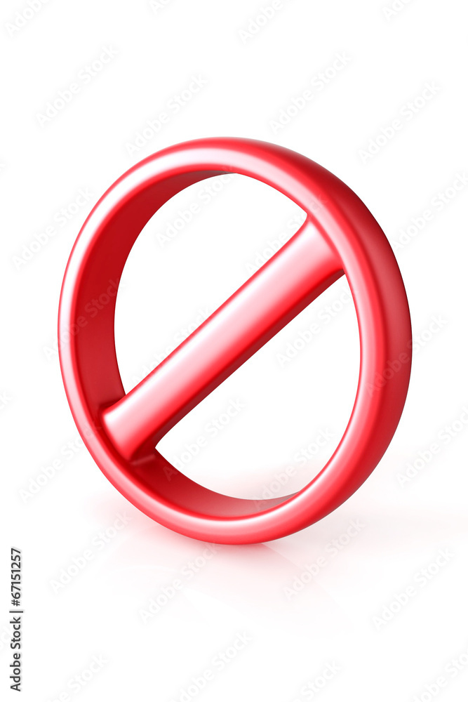 glossy and shinny forbidden sign isolated on white glossy and shinny forbidden sign isolated on white