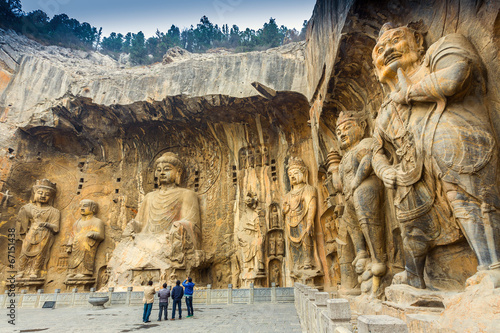 Longmen Grottoes with Buddha's figures