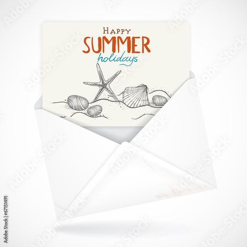 Postal Envelopes With Greeting Card